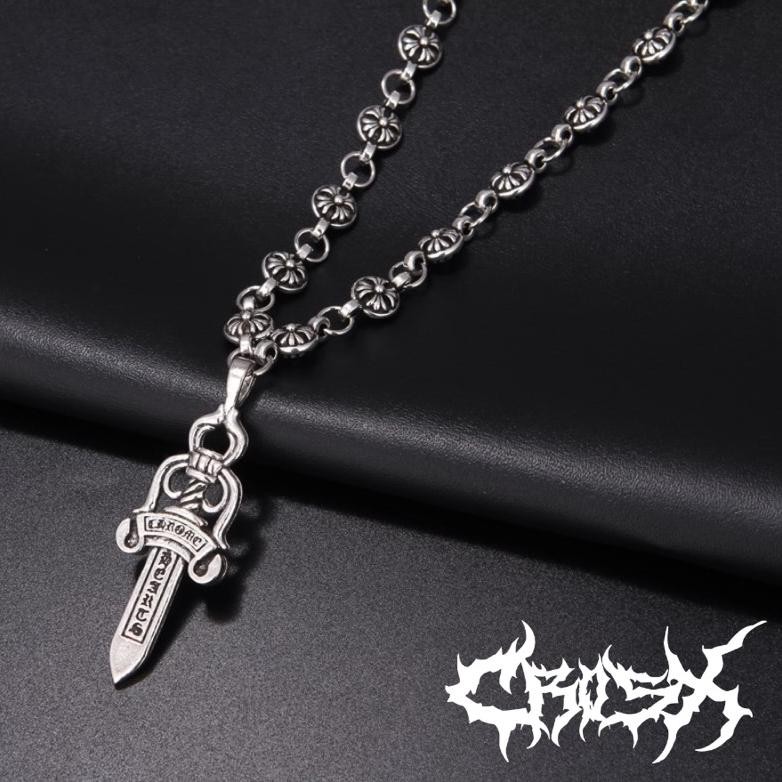 EVAN CH NECKLACE / FLOWER CH CROSS NECKLACE OVAL SWORD PEDANG KALUNG TENGKORAK SKULL NECKLACE / KALU