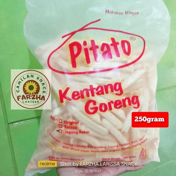 

Potato Pitato Camilan Cemilan Snack Kiloan Oleh-Oleh Jajanan Makanan Ringan Food