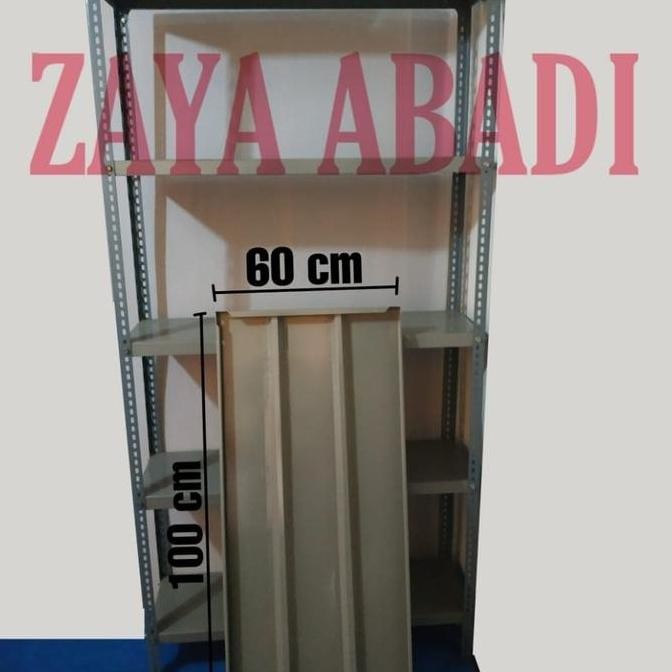Terlaris RakBesiSikuGudangSerbaguna5SusunAmbalanPXLXT(100X60X200Cm)