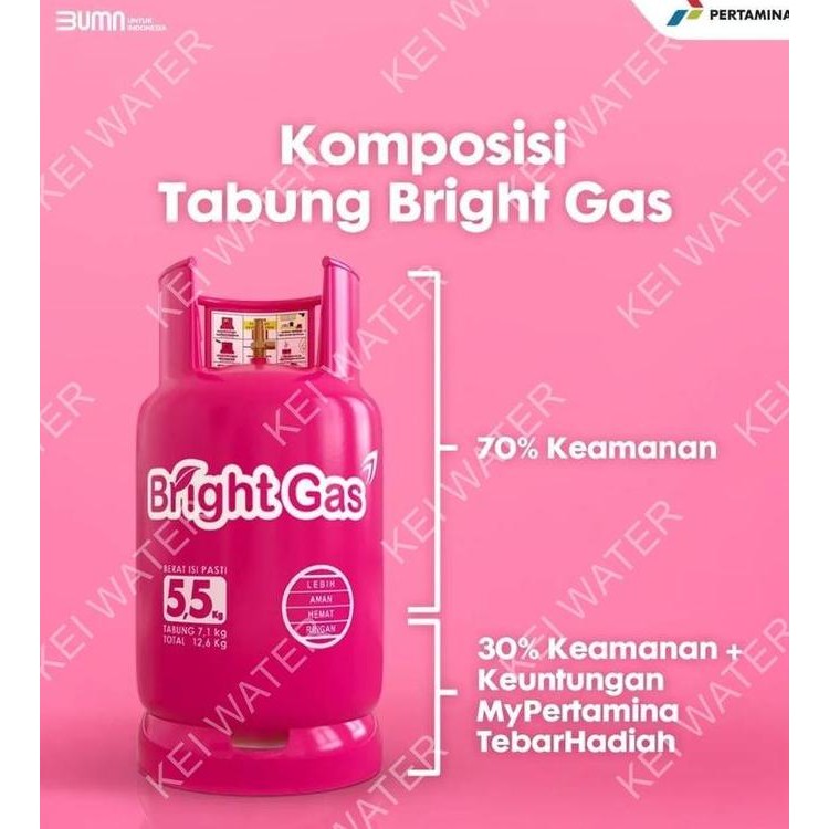 Tabung Gas Elpiji Lpg 5,5Kg - 5.5Kg- 5Kg Pink Bright Gas kosongan