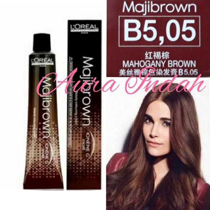 LOREAL MAJIBROWN NO. B5.05 MAHOGANY BROWN