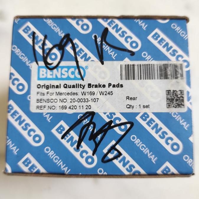 PKampas Rem Belakang Mercedes W169 W245 Bensco