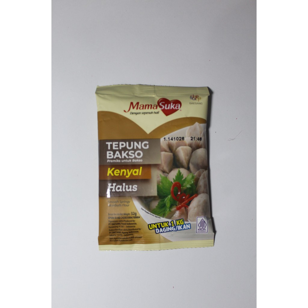 

Mamasuka Tepung Bakso Kenyal Halus 32g @pack (20 pcs)
