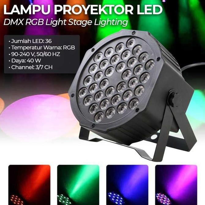 Lampu Panggung LED Par 36 Mata ParLED Rgb