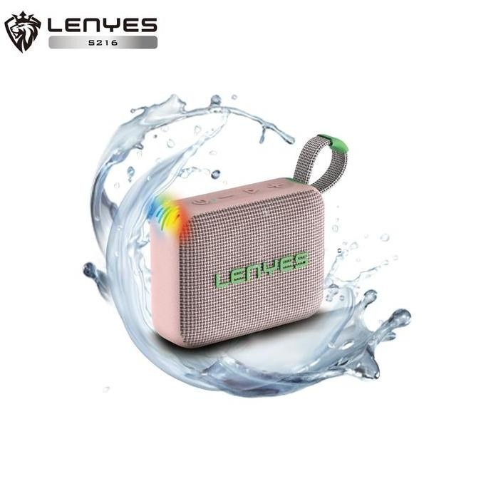 Lenyes S216 Speaker Bluetooth 5.3 Portable Waterproof Ipx7 Rgb Light Musik Box Tws Original