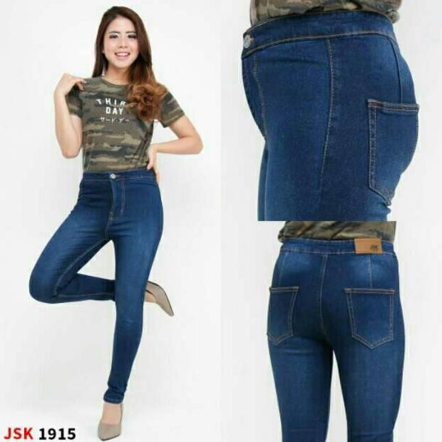 

Celana Jeans Wanita Highwaist Skinny JSK Denim Model Pensil Panjang
