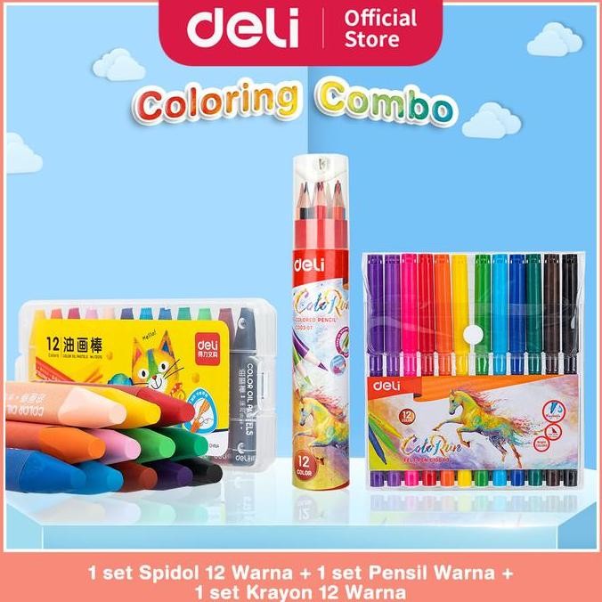 

Paket Mewarnai Lengkap Spidol Warna Krayon Pensil Warna Anak TK SD