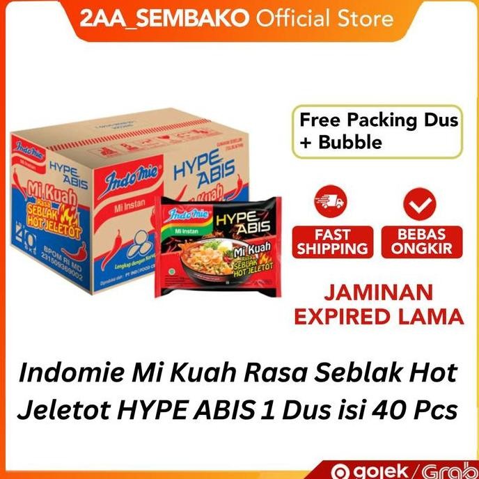 

Indomie Hype Abis Mie Kuah Rasa Seblak Hot Jeletot 1 Dus isi 40 Pcs