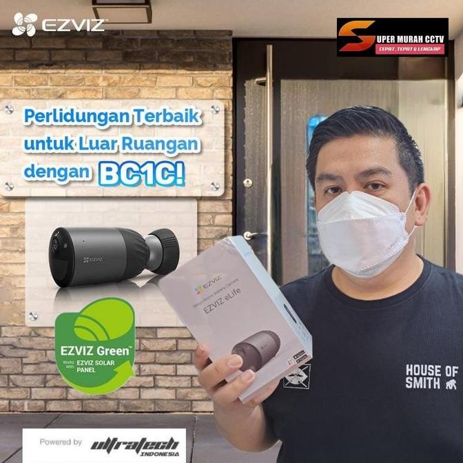 Ezviz Bc1C Elife Bc-1C 2Mp Full Hd Cctv Baterai Tanpa Kabel Outdoor