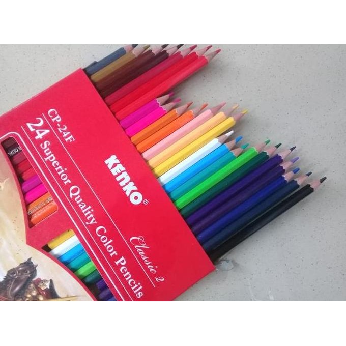 

Kenko Pensil Warna 24 Superior Quality Color Pencils Classic CP-24F Lengkap