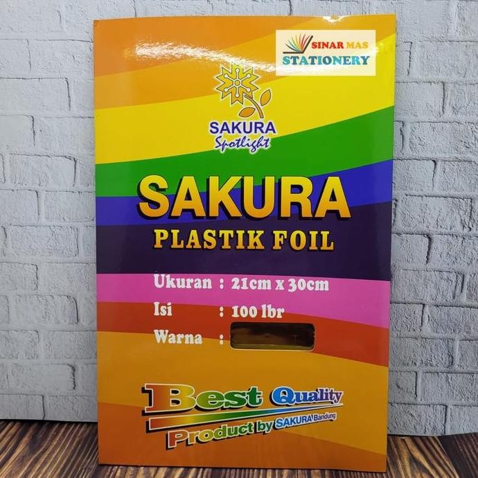 

Sakura Plastik Foil Laminating Jilid Buku Sekripsi Hard Cover (Emas ) New Stok