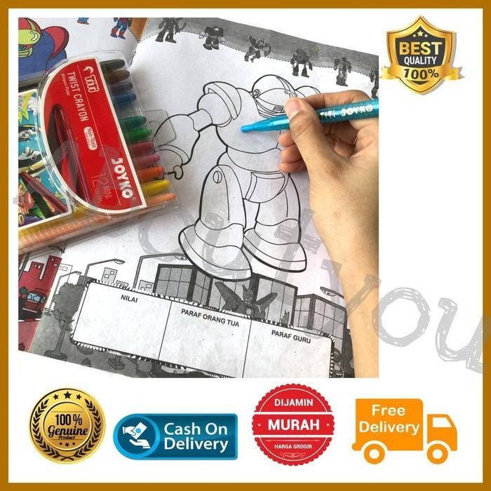 

EMS Krayon PUTAR Crayon oil pastel TITI mini set 12 warna murah premium