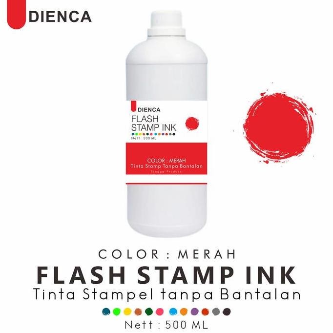 

Tinta Stempel Flash Dienca Official 500 Ml Warna Merah New Stok