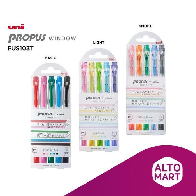 

Uni Propus Window Highlighter (5 Colors Set) Smoke Light Basic New Stok