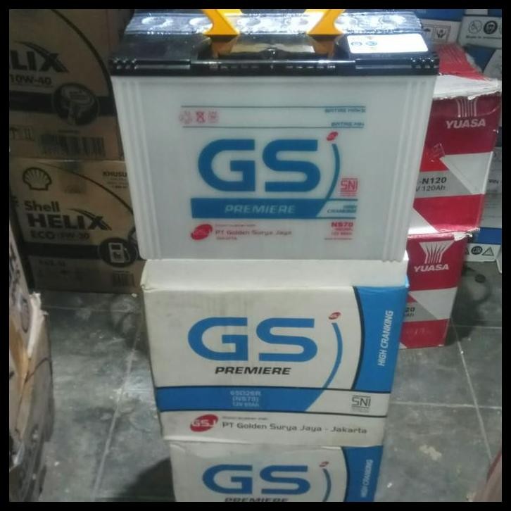 GRATIS ONGKIR AKI ACCU NS70 12V 65AH 65AMPER 65D26R AKI BASAH GS PREMIERE 