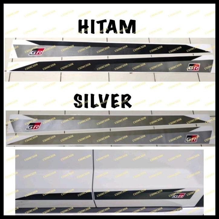 HOT DEAL STIKER BODY SAMPING MOBIL AVANZA XENIA VELOZ 2022 2023 2024 GR HITAM SILVER 