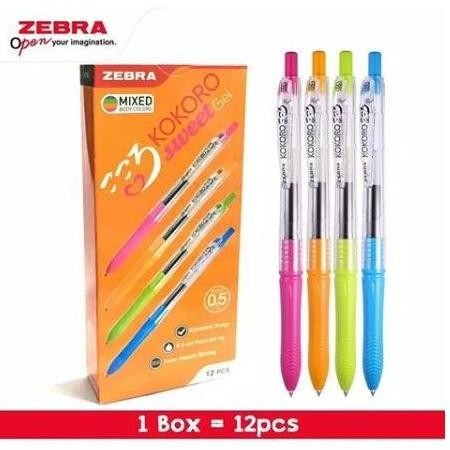 

Pulpen Zebra Kokoro Gel Pen 0.5 Mm - 1 Lusin Isi 12 Pcs New Stok