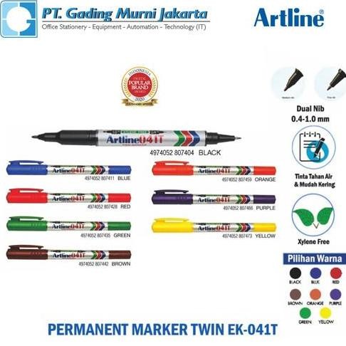 

Spidol Artline 041T Twin Marker 041 T Xylene Free Made In Japan 0.4 Mm Dan 1.0 Mm Dual Tip Dua Mata New Stok