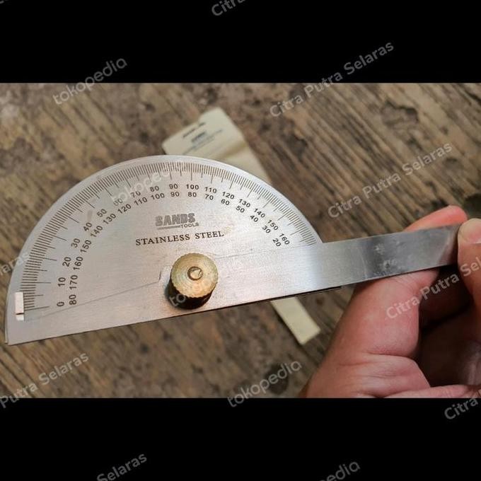 

Busur Derajat Degree Protractor Stainless Steel Sands New Stok