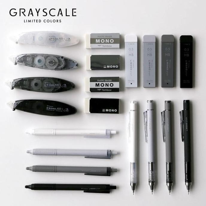 

Tombow Mono Grayscale Series Mono Graph Lite Mono Eraser Mono Air Correction Tape Pensil Mekanik Penghapus 0.5Mm Limited Edition New Stok
