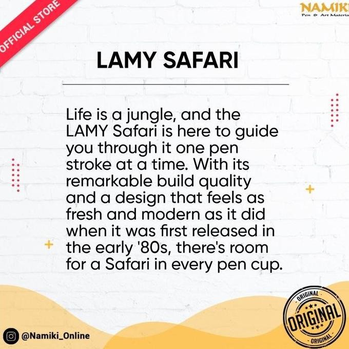 

Lamy Safari Rollerball Pen Reguler New Stok