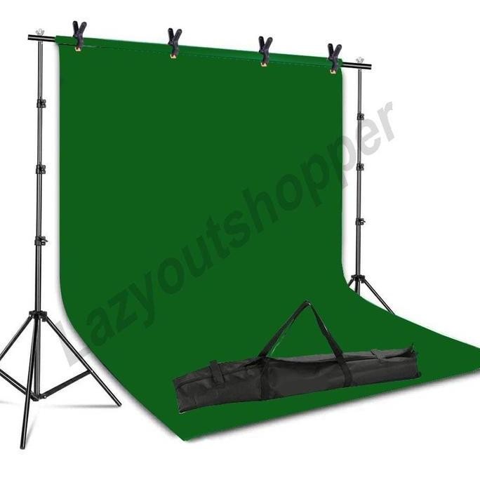 Paket Tiang Background Untuk Alas Foto Green Screen Greenscreen