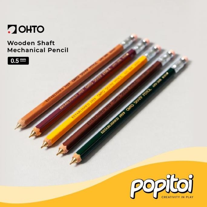 

Ohto Aps-280E Wooden Shaft Mechanical Pencil 0.5 Mm Pensil Mekanik New Stok