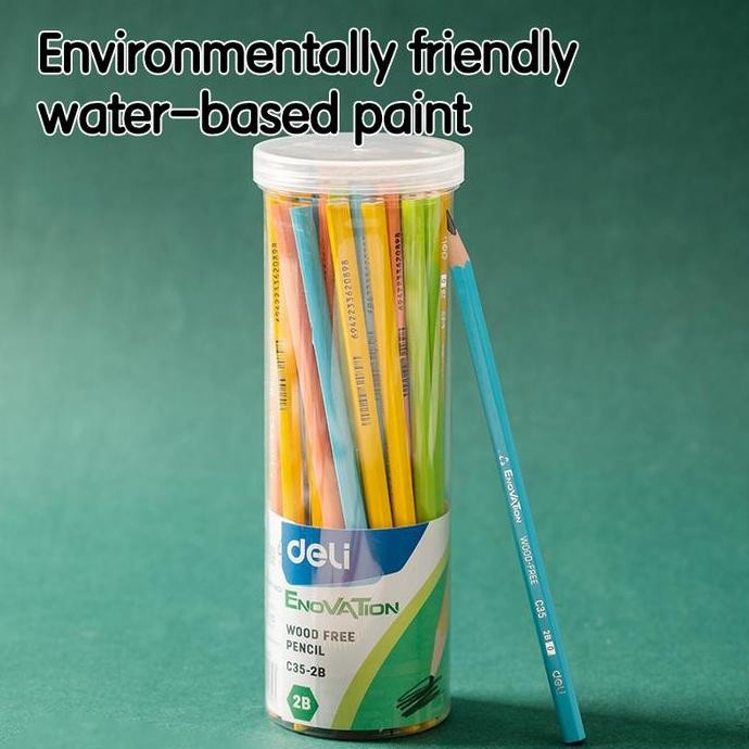 

Deli Pensil Sketsa / Graphite Pencil 50 Pcs 2B Ec35 New Stok