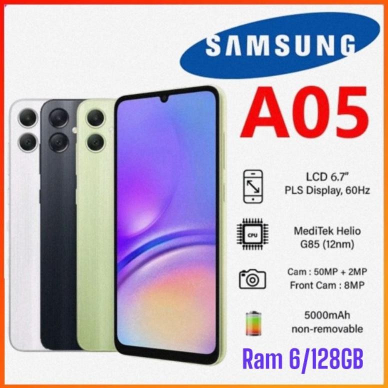 [PROMO] HP SAMSUNG A05 Ram 4/64GB & 6+128GB {Fast Charging 25Watt + Camera 50MP + Display 6,7inches 