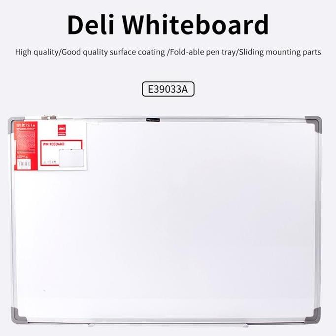 

Deli Whiteboard Papan Tulis Putih 4502600Mm 48In96In E39032A New Stok