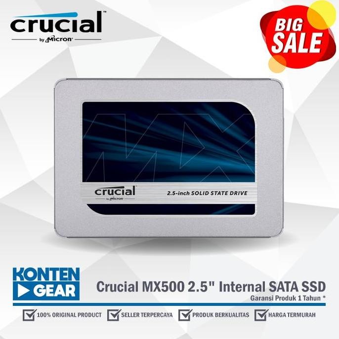 BEBAS ONGKIR - Crucial MX500 2TB / 1TB / 500GB / 250GB 2.5" Internal SATA SSD