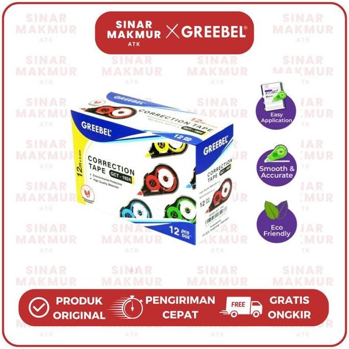 

Correction Tape/Tipex Kertas 5 Mm X 12 Meter Greebel Gct-1924 (Lsn) New Stok