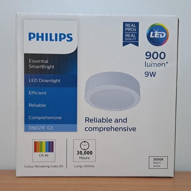 Philips Downlight DN027C 9W - Cahaya Putih, Semi Putih, Kuning