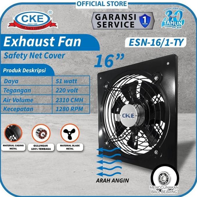 Wall Exhaust Fan 16" Inch Kipas Exhaust Fan Dinding Industrial 16 Inch
