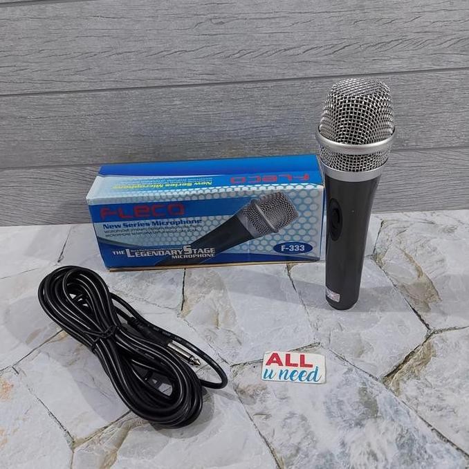Microphone Fleco F-333 Mic Kabel Karaoke Original untuk PC Speaker