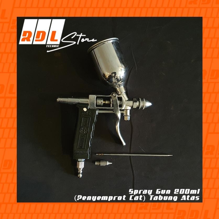 [Kecil Spray Gun 200Ml (Penyemprot Cat) Tabung Atas Ad-532