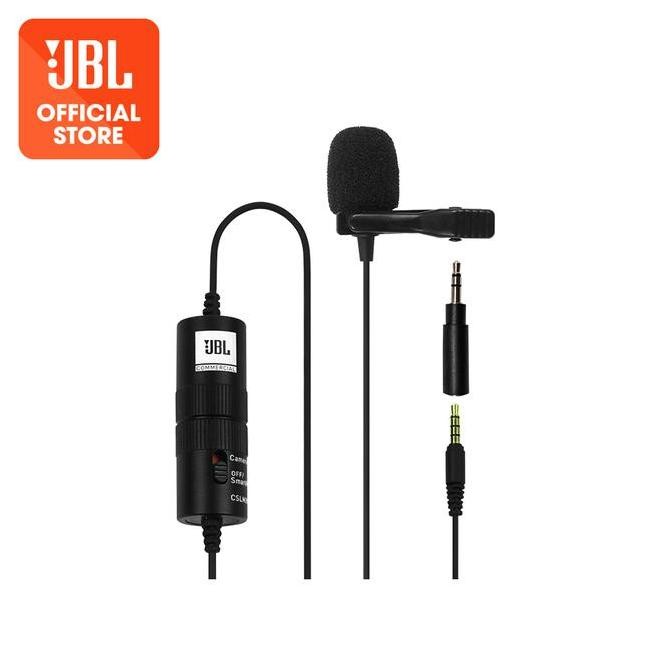 JBL CSLM20B Lavalier Clip On Microphone Jack 3.5mm HP Kamera