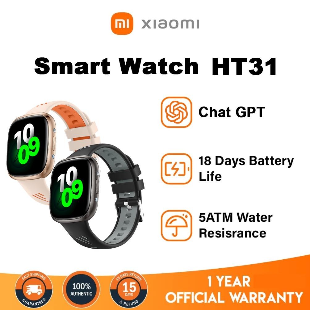 Xiaomi Smartwatch HT31 | Layar AMOLED 1.72" | 100 Mode Olahraga | Pemantau Oksigen Darah & Detak Jan