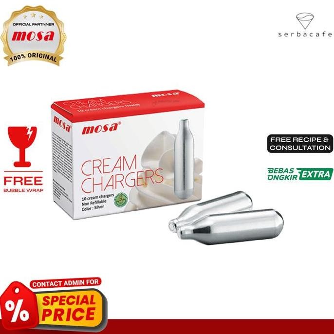 Mosa Cream Charger Gas Nitrogen N2O Isi Ulang Whipped Cream