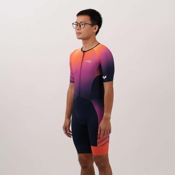 TERBARU - Men Short Sleeves Speed Series Tri Suit Triathlon - High