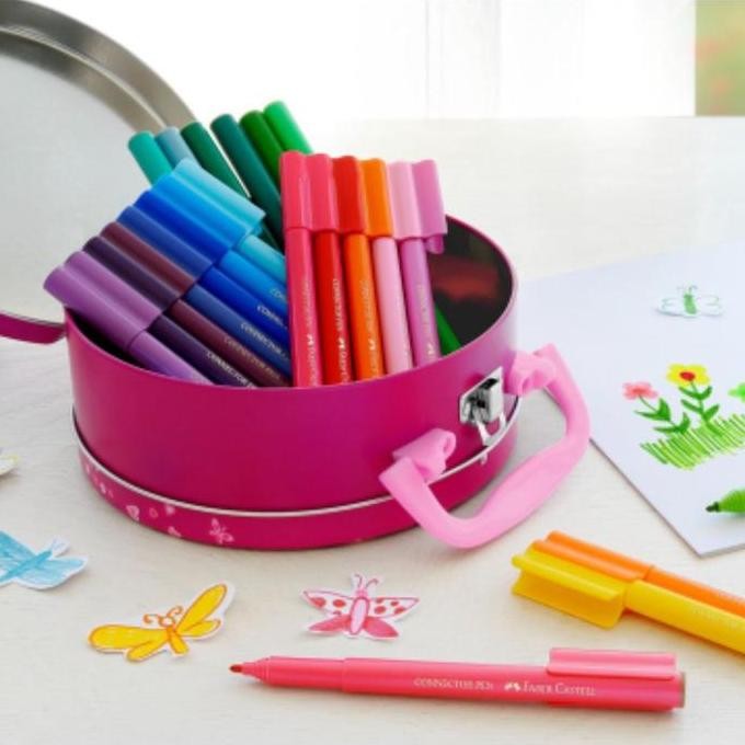 

Connector Pen 33 Warna Hand Bag Tin Faber Castell Spidol Stationery New Stok