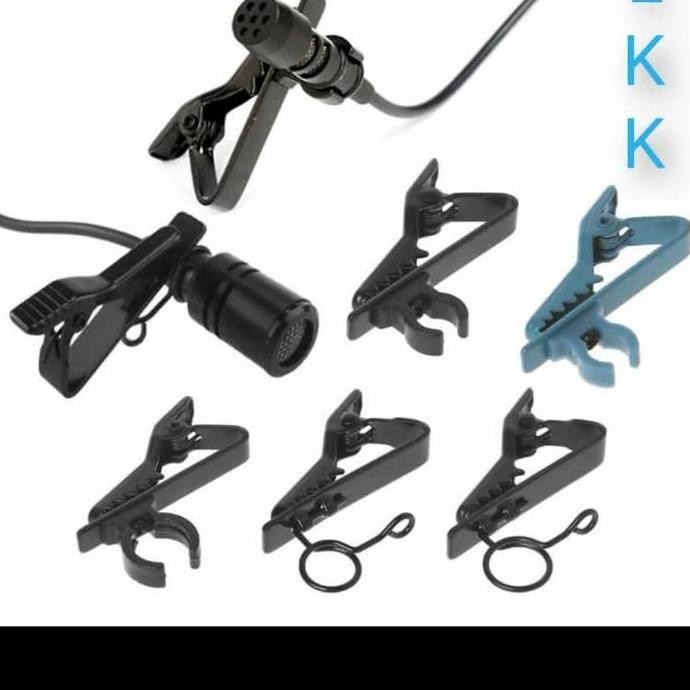 Jepitan Clip On Mic Logam - Clamp Klip Mikrofon Lavalier Wireless