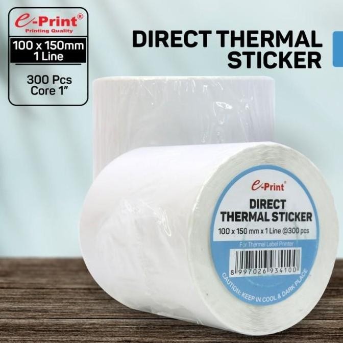 

Direct Thermal Sticker Label Bar 100 X 150 Mm E-Print (Isi 300) New Stok