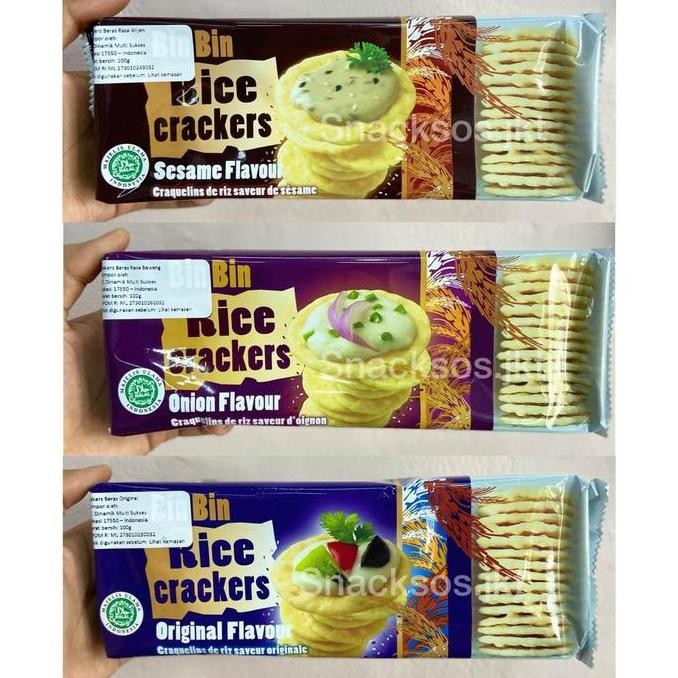 

BIN BIN RICE CRACKERS ORIGINAL / SESAME / ONION - BINBIN