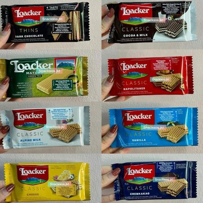 

LOACKER WAFER CLASSIC THINS MATCHA VANILLA CREMKAKAO NAPOLITANER CHOCO