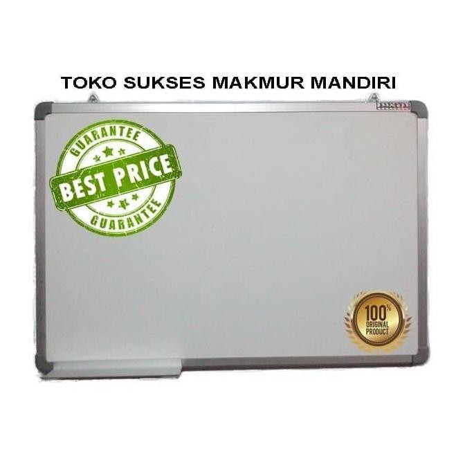

Whiteboard Magnetik Gantung Uk 80X120Cm / 80X120 New Stok