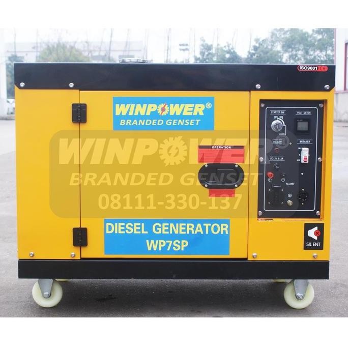 ready  Genset Silent Diesel Winpower 6500 Watt / 8 KVA Max-3Phase Solar Rumah