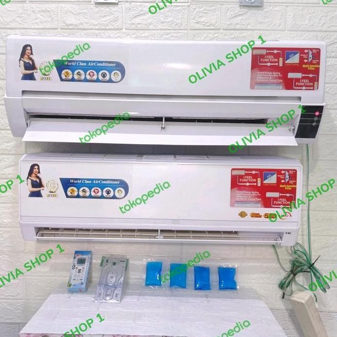 Kipas Angin AC, kipas model ac ukuran 2 pk Free remote, gell pendingin murah