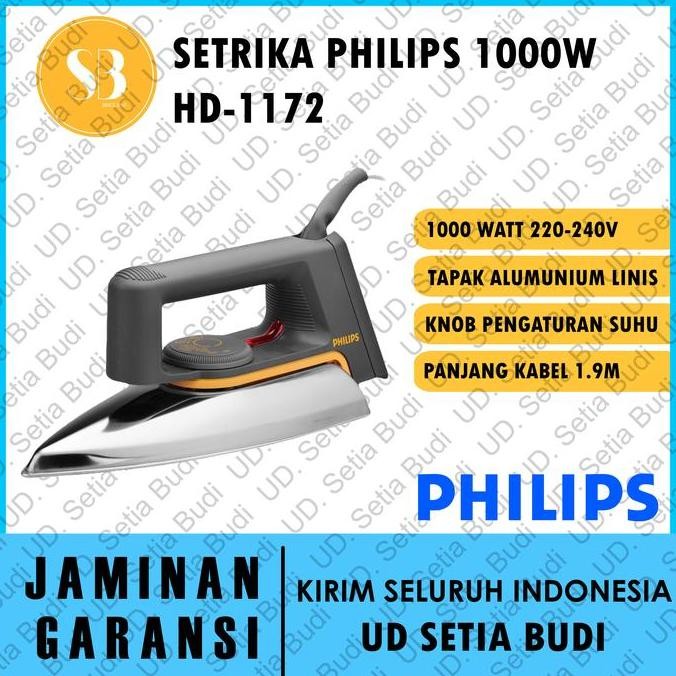NEW Philips Setrika 1000 W HD 1172 HD1172 HD - 1172