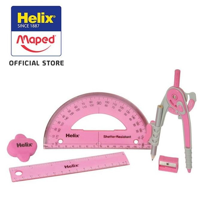 

Helix Maths Set Super School Kit 6 Pcs Asscol New Stok